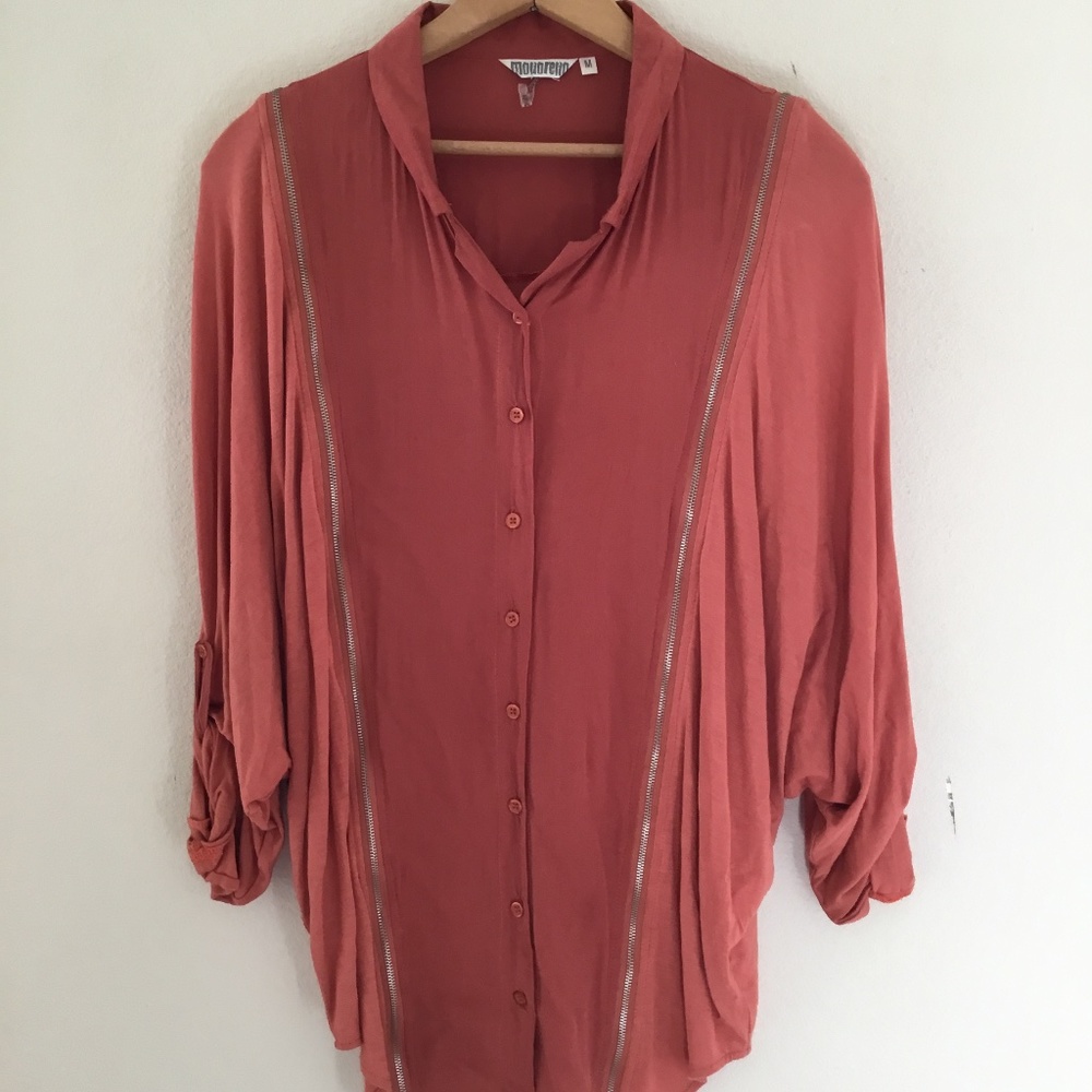 Monoreno Tangerine Colored Tunic/Top is New without Tags! Women's Medium